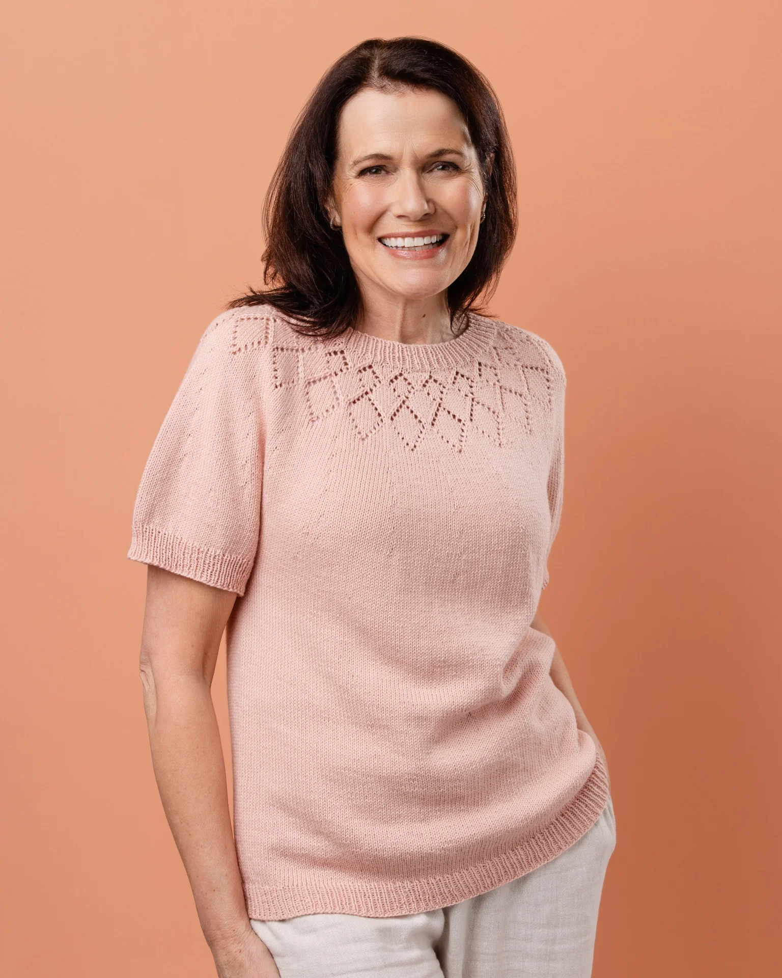 The Demi Diamond Top - Women's Knitting Pattern | PT 8721 - Image 8